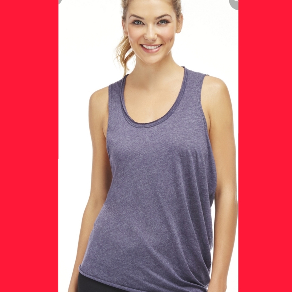 NWT heather blue Fabletics Breezy Tank Size L